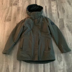 Green Avalanche Jacket w/down vest that zips out, Size Medium